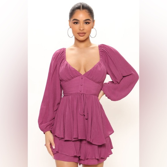 Fashion Nova Dresses & Skirts - Fashionnova Summer Love Romper - Plum